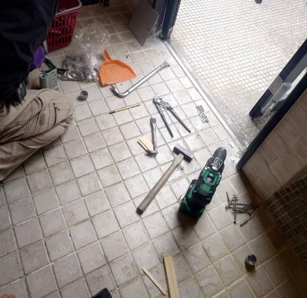 サッシのドア不具合調整・修繕